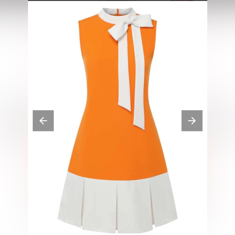 retrostage 1960s bow crew neck dress